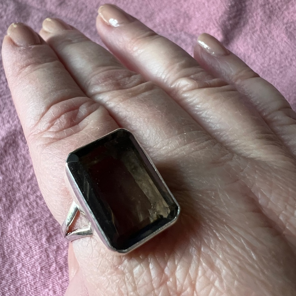 Smoky Quartz sterling ring